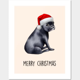 Frenchie Christmas Posters and Art